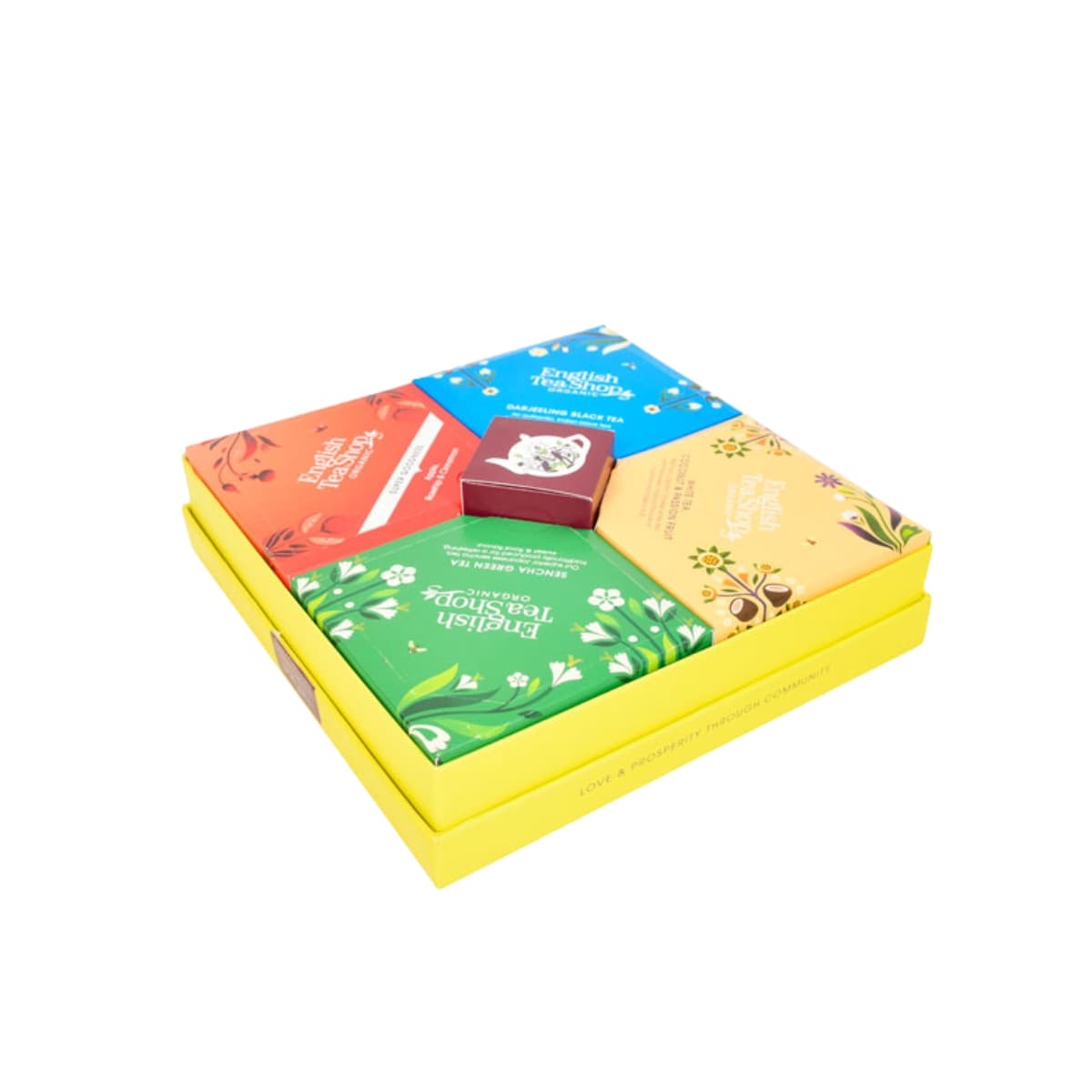 Coffret ouvert 32 infusettes English Tea Shop moment de bonheur